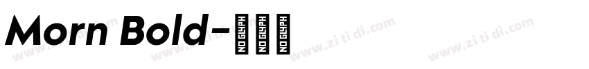 Morn Bold字体转换